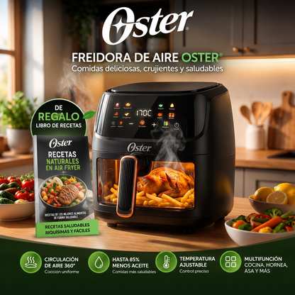 🔥 Promoción Mundialista: Air Fryer Oster + Libro de Recetas GRATIS