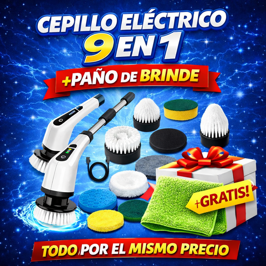 Cepillo 9 en 1 limpieza rápida