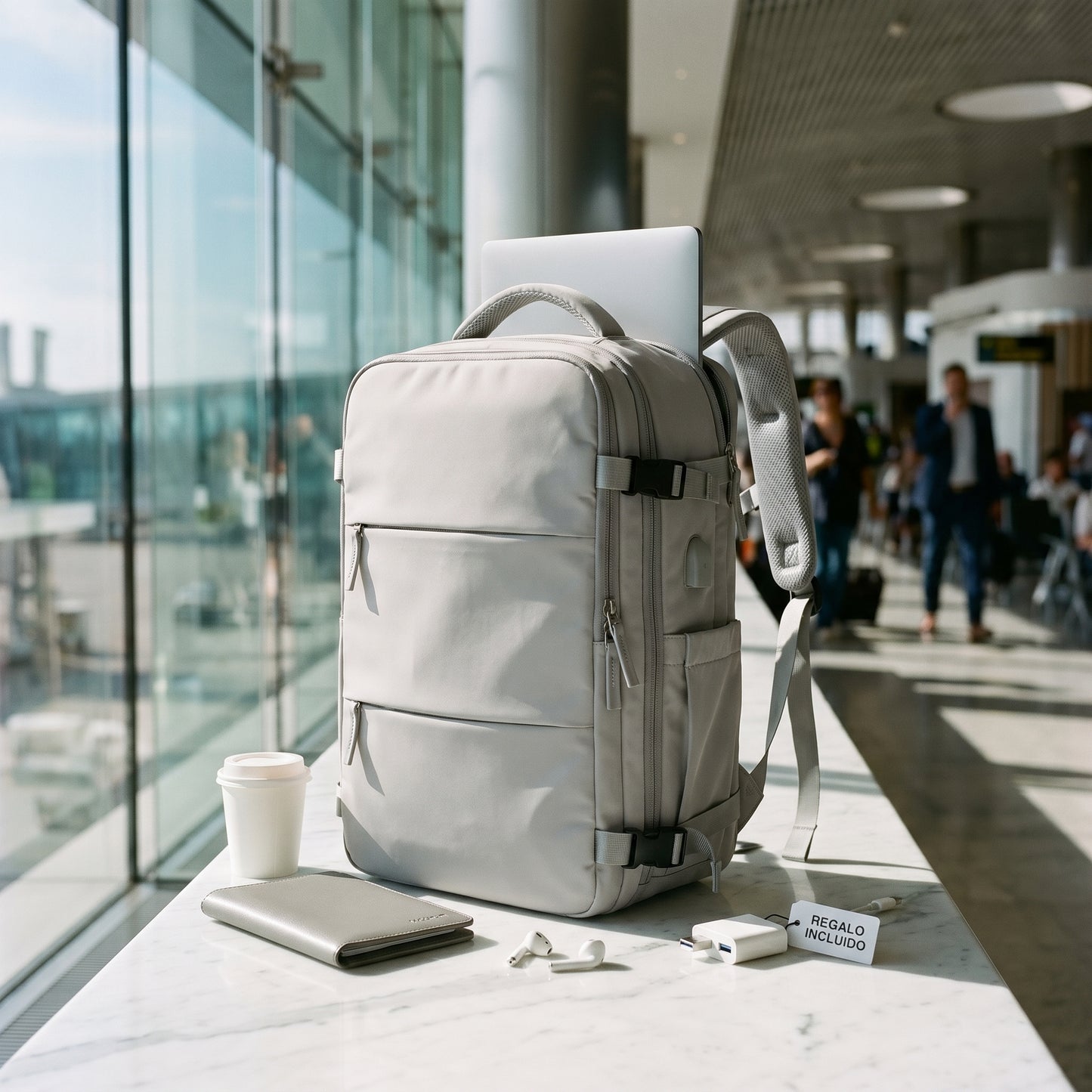 Bolso mochila de Viaje con Puerto USB Y Espacio Para Zapatos